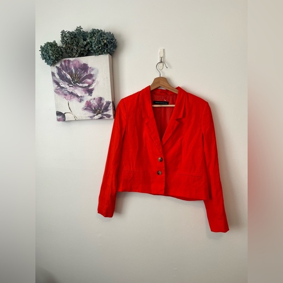 French Connection linen Blazer- size 6/ Mediun - Picture 3 of 8